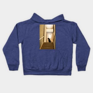 On the stairs Kids Hoodie